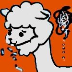 毛刈りのアルパカ