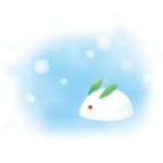 ￣(。・ x ・。)￣＠雪うさぎ