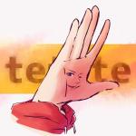 ててて